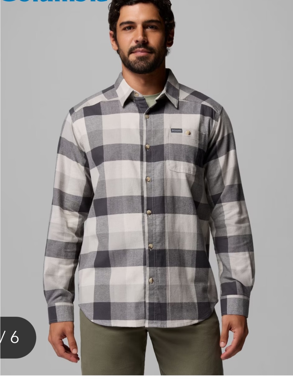 Columbia Blue Buffalo Plaid Flannel
